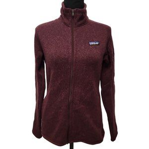 Patagonia Womens Maroon Long Sleeve Full Zip Fleece Jacket Size Small